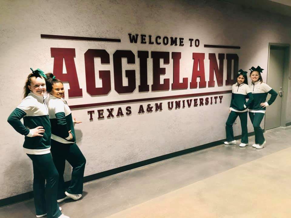 HornetBuzzMPMS's tweet photo. Good luck to our 7th grade MPMS Cheerleaders as they perform today at Texas A&amp;M.
#HornetProud #BuildingChampions #MPMS2020 #MPMSCheer https://t.co/80s1p5VZP3