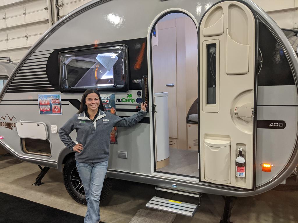 crazeeadventure's tweet photo. Come check out the Nucamp Products
at the Early Bird RV show
Make sure to say Hello to Jackie from NuCamp
Ask Les from Traveland RV
#nucamp #truckcamper
#tab @TravelandRVBC
@rvshowsbc @fvTradex #trailers
#tabtrailers #cirrus #cirrustruckcamper
#camper #truckcamper #rv #rvlife https://t.co/9g7vxgVY6c