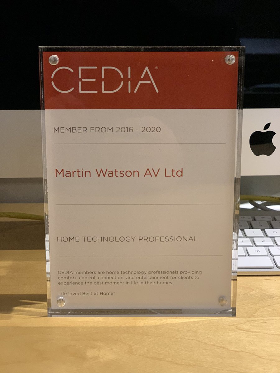 MartinWatsonAV's tweet image. Look what arrived in the post today. That’s us officially Cedia members for another year. #cedia