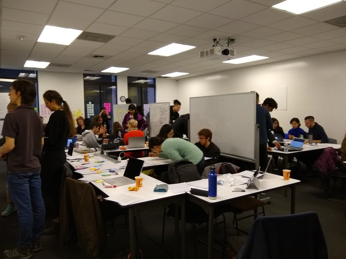 uw_ischool's tweet image. Lots of familiar iSchool faces at the #WIAD2020Seattle Hackathon! #WIAD2020