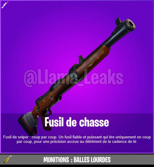 MundoFortniteES's tweet photo. Nuevas rarezas del Fusil de Caza, disponibles en el Laboratorio de Combate. #Fortnite https://t.co/eziz5yAk2J