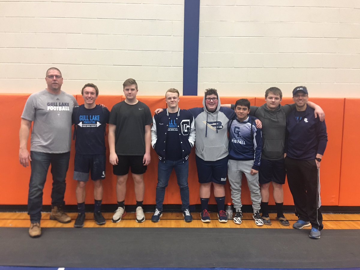 GL powerlifting team took 4th place at Edwardsburg today!  1st  place by Nolan Fraaza! #glcshs