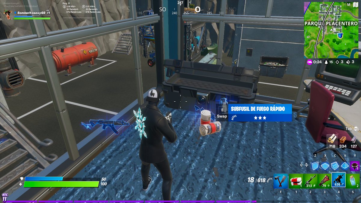 MundoFortniteES's tweet photo. El nuevo Subfusil se puede encontrar en las cajas de los Agentes. Es automático y es igual al Subfusil de Ráfaga. #Fortnite https://t.co/DigSZUi3fE
