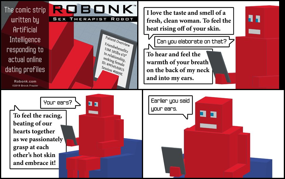 iRobonk's tweet photo. #ai + #onlinedating = #comics // #InRelationship #Male #SeekingFemale #over50 #6foot #Nebraska | #webcomics #0009E https://t.co/0KetnfE7QG