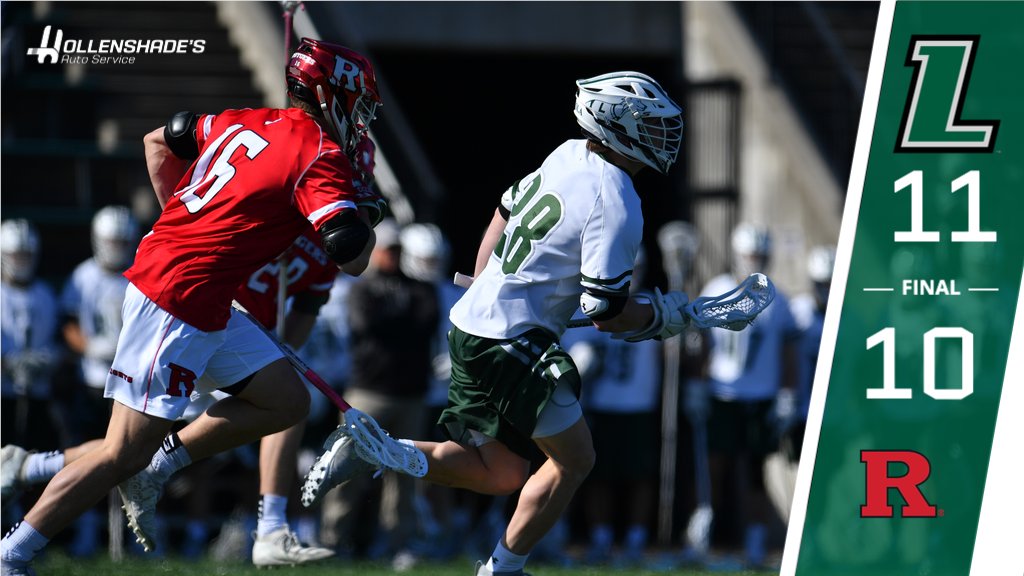LoyolaMLAX's tweet photo. FINAL presented by @hollenshades: @LoyolaHounds 11, Rutgers 10. Savio goes 23 of 24 on faceoffs with 18 ground balls; Kamish scores 3, including game-winner for the Greyhounds. Olmstead with 3 goals, 2 assists. Loyola at home Wednesday vs Towson.

@Patriot_Gameday #gohounds https://t.co/ab4rXf39Wf