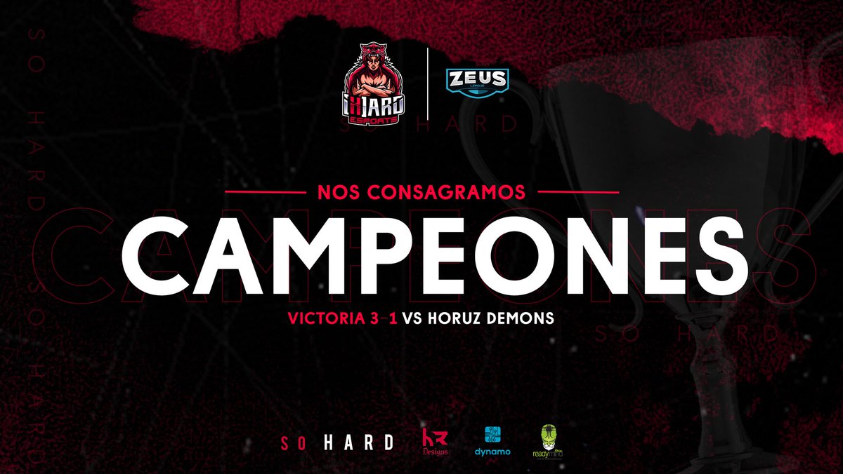 HardEsports's tweet photo. #ClashRoyale | 🏆 @ZeusClashRoyale

¡SOMOS CAMPEONES!

La noche de ayer, nos llevamos la final con un contundente 3-1. Campeones de Liga y Copa Zeus. Seguimos trayendo títulos a casa.

¡GG WP @HoruzMobile!

#soHard🐯 https://t.co/IhjwvAigjS