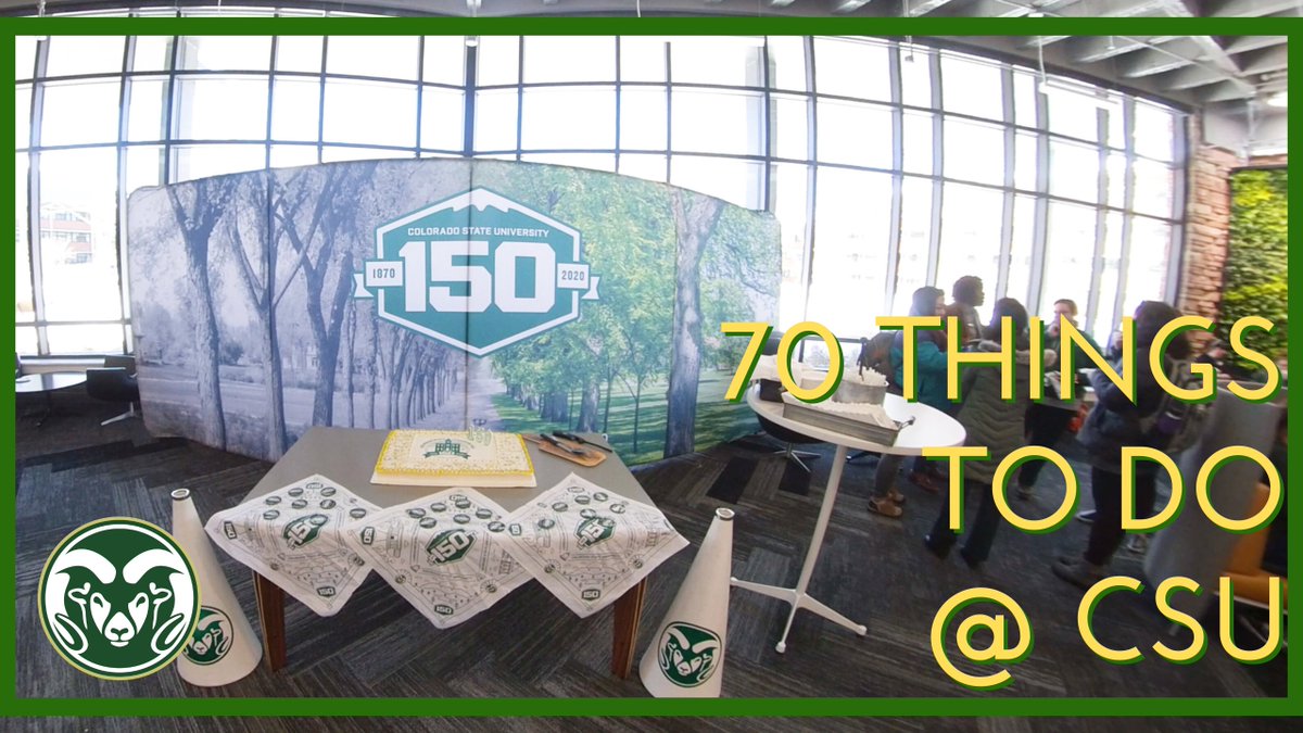 CSU_VR's tweet image. On this weeks installment of 70 Things, we put on our party hats and wish CSU a happy 150th birthday!! Come check out this years Founders Day celebration in fabulous 360 right here:

youtube.com/watch?v=Q4iKDK…