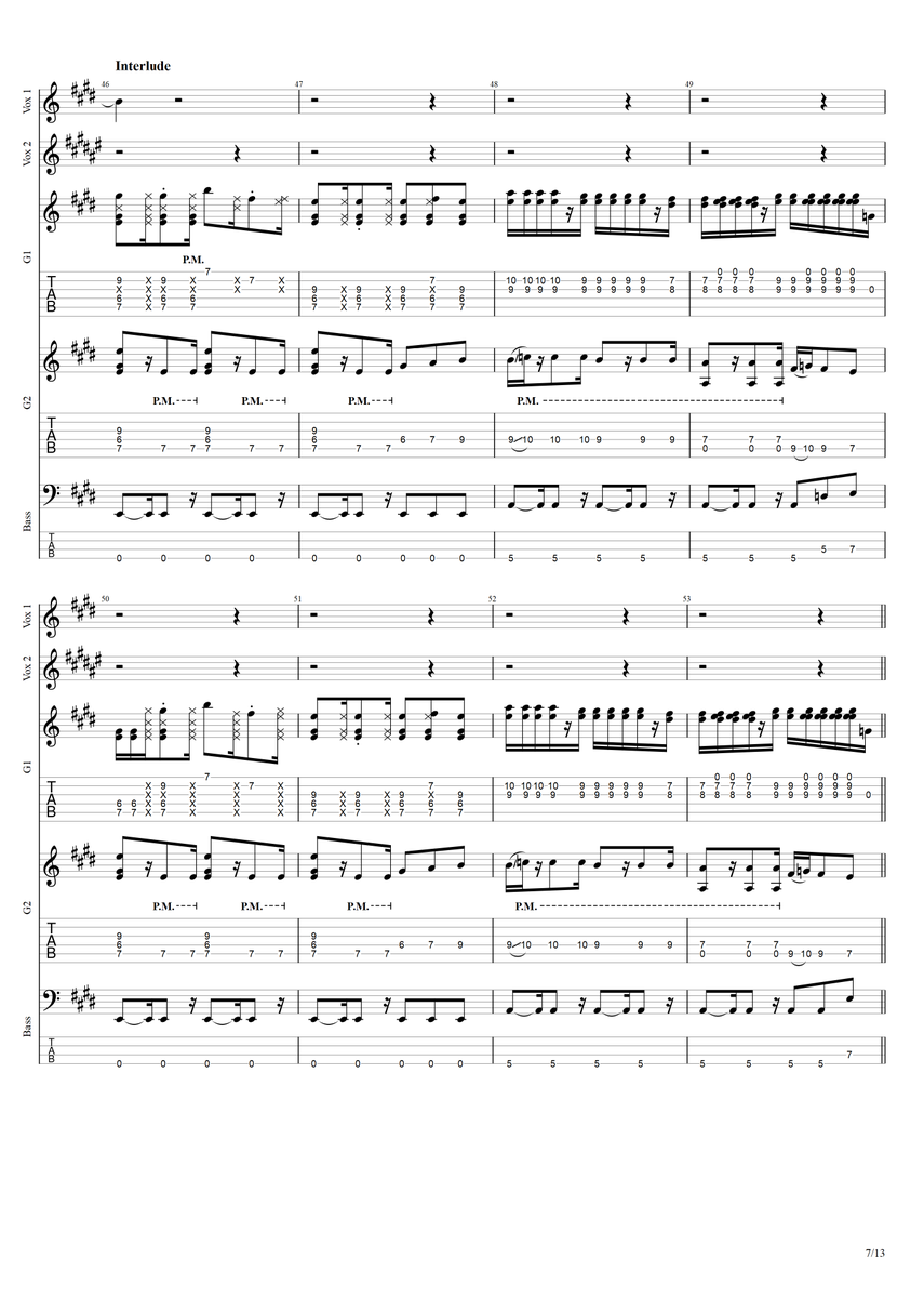 "Ran from the life that he hates hoping to find some new beginning."

AWOL tabs are up! Guitar 1's weird riff after the chorus doesn't have to be played perfectly. Just play around with it!

PDF: bit.ly/PDFYCTabs
GP: bit.ly/GPrAWOL
Txt: bit.ly/TxtAWOL
