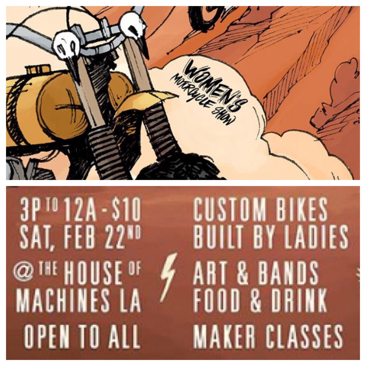 🔧<a href="/WomensMotoShow/">Women’s Motorcycle Show</a> coming up in LA this afternoon, evening and night.👍 🏍🏁 <a href="/Motorcycles_org/">Motorcycle Industry Council</a>