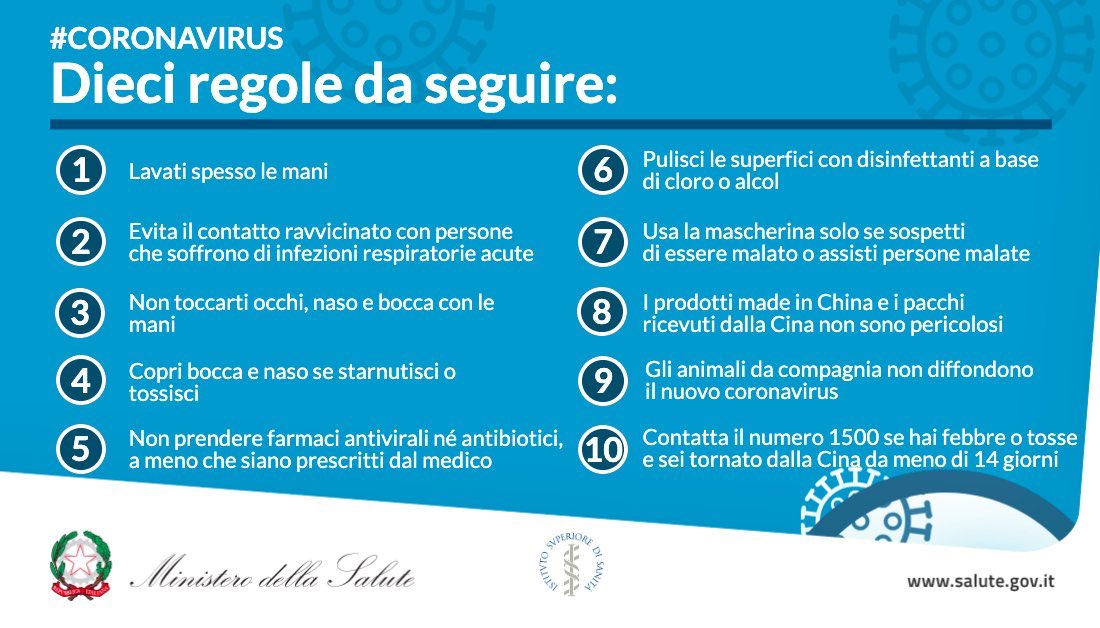 postvcards's tweet photo. Sarò la millesima persona che diffonde questa cosa, ma l’informazione non fa mai male  #coronavirusitalla https://t.co/KZK8jcn3XH