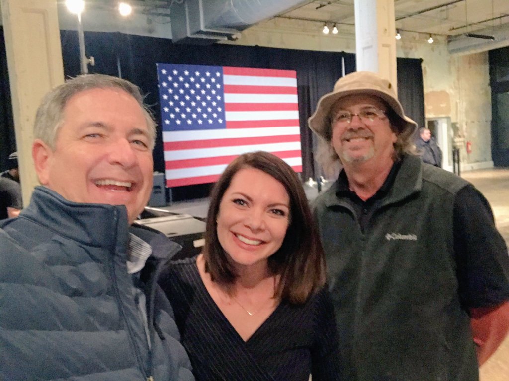 And the night ends with the most wonderful surprise. My old co-workers from <a href="/wesh/">WESH 2 News</a>, in town for the primary, went out of their way to come say hello. Gosh, I love these guys.♥️😁
Thanks for the hugs and laughs, <a href="/WESHCamKirby/">Mike Kirby</a> &amp; <a href="/GregFoxWESH/">Greg Fox</a>