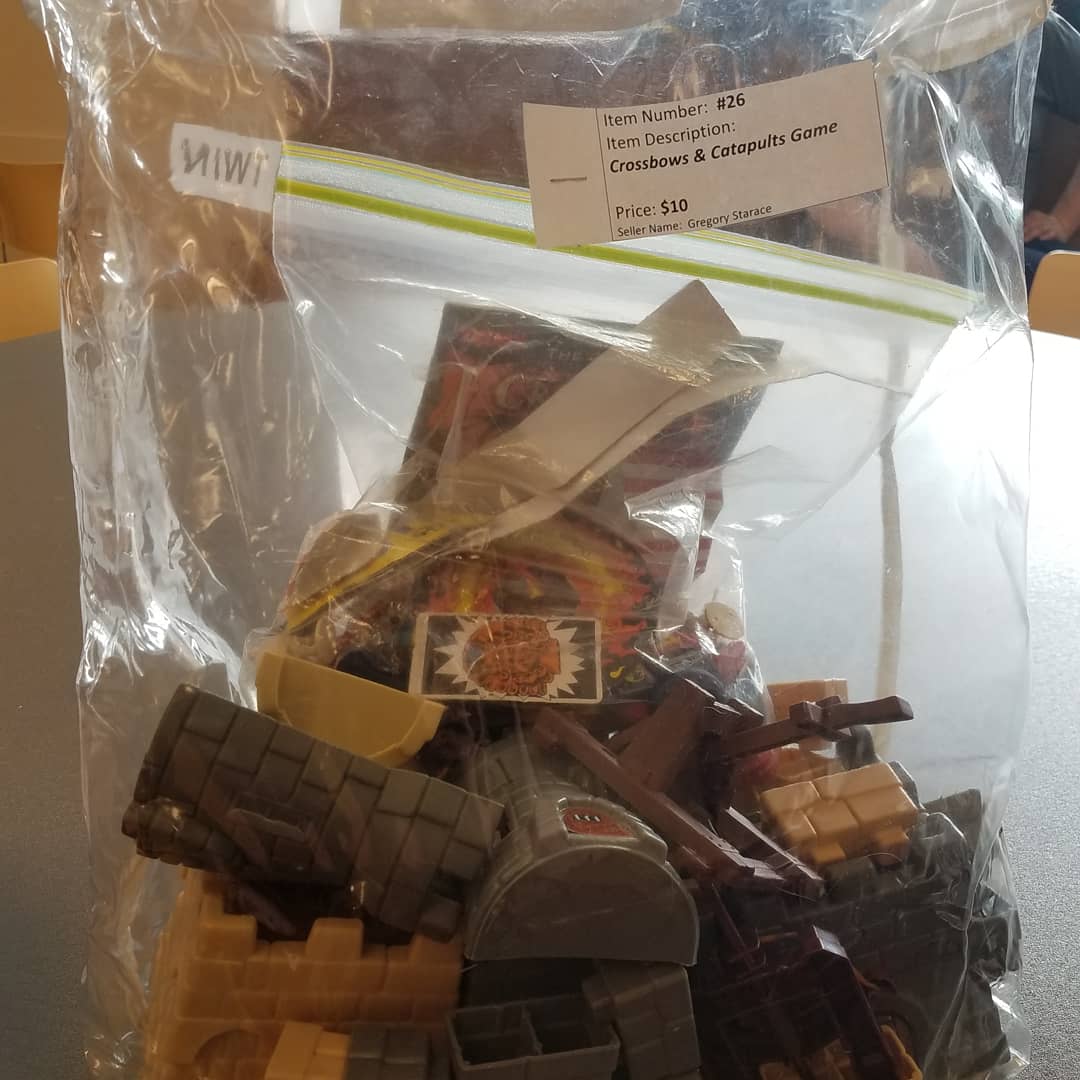 McKinleyGroves's tweet photo. I bought a vintage Crossbows and Catapults set today at @ScrumCon and I'm so pumped for this absolute nonsense https://t.co/c9PGNt55KX