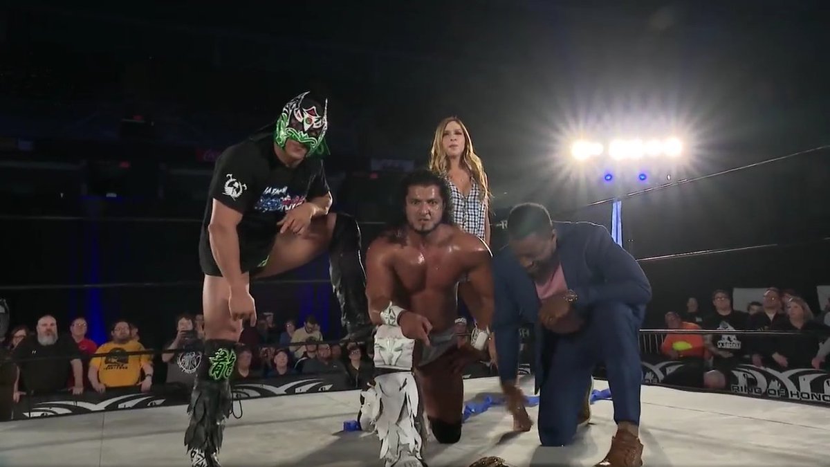 ChirpingBlueJay's tweet photo. Congrats to #RUSH @rushtoroblanco on becoming the #ROH Champion. #LaFaccionIngobernable @ringofhonor #NothingHappens #NoPasaNada #MoneyPowerRespect #YouUnderstandMe 
            
             #RESPECT 😎👍 https://t.co/v56q2yMsMW