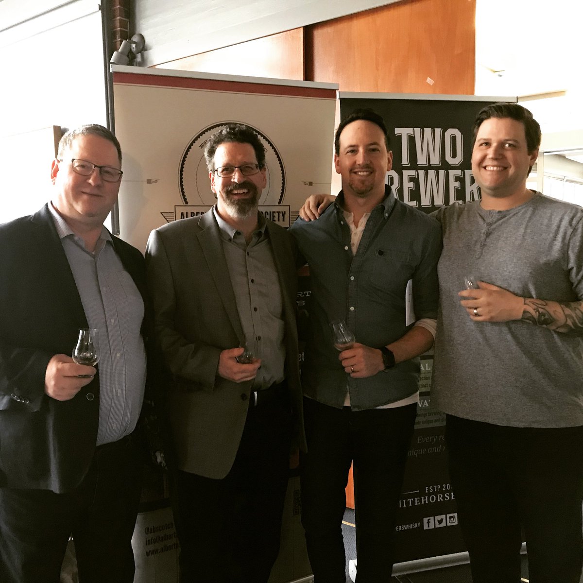 WhiskyNeighbour's tweet photo. What a fantastic event, exploring and talking about the great single malts Two Brewers are making! It was great to meet a few old friends and make new ones and hear about what the local clubs are doing. Cheers to a successful launch of #19! @yukondave_edm @Whisky_Throttle https://t.co/e9HLrqc8Bu