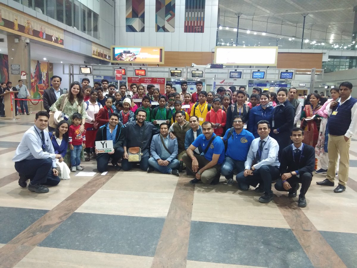 AkhilNaya's tweet photo. @IndiGo6E Naya Sawera Ngo kids attending Flight of Fantasy by Round Table India PNR WKSFHG 
Jaipur to Delhi Indigo Staff Jaipur Rajat Amit Mudit Surbhi Komal 
Wonderful Experience..  Very helping and smiling https://t.co/I9Vrzuc36K