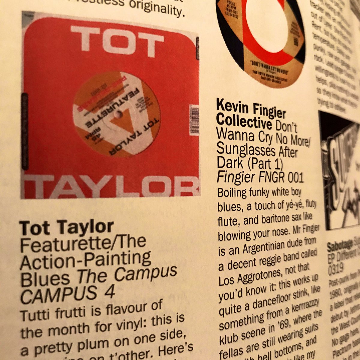 tottaylor1's tweet photo. Hey, Thanks to ‘Record Collector Magazine’ (Feb) for the great review. The orange single’s Sold Out but the next one’s @RoughTrade next week @BBC6Music @BBC6MusicBot #cerymatthews @recordstoreday @freshnet @spotifyforartists https://t.co/rAaQfH4fv0