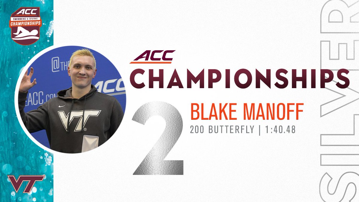HokiesSwimDive's tweet photo. Blake with the 🥈 in the 200 Butterfly, sets Virginia Tech record! 👏

#Hokies 🦃 https://t.co/4HHt5OvMWW
