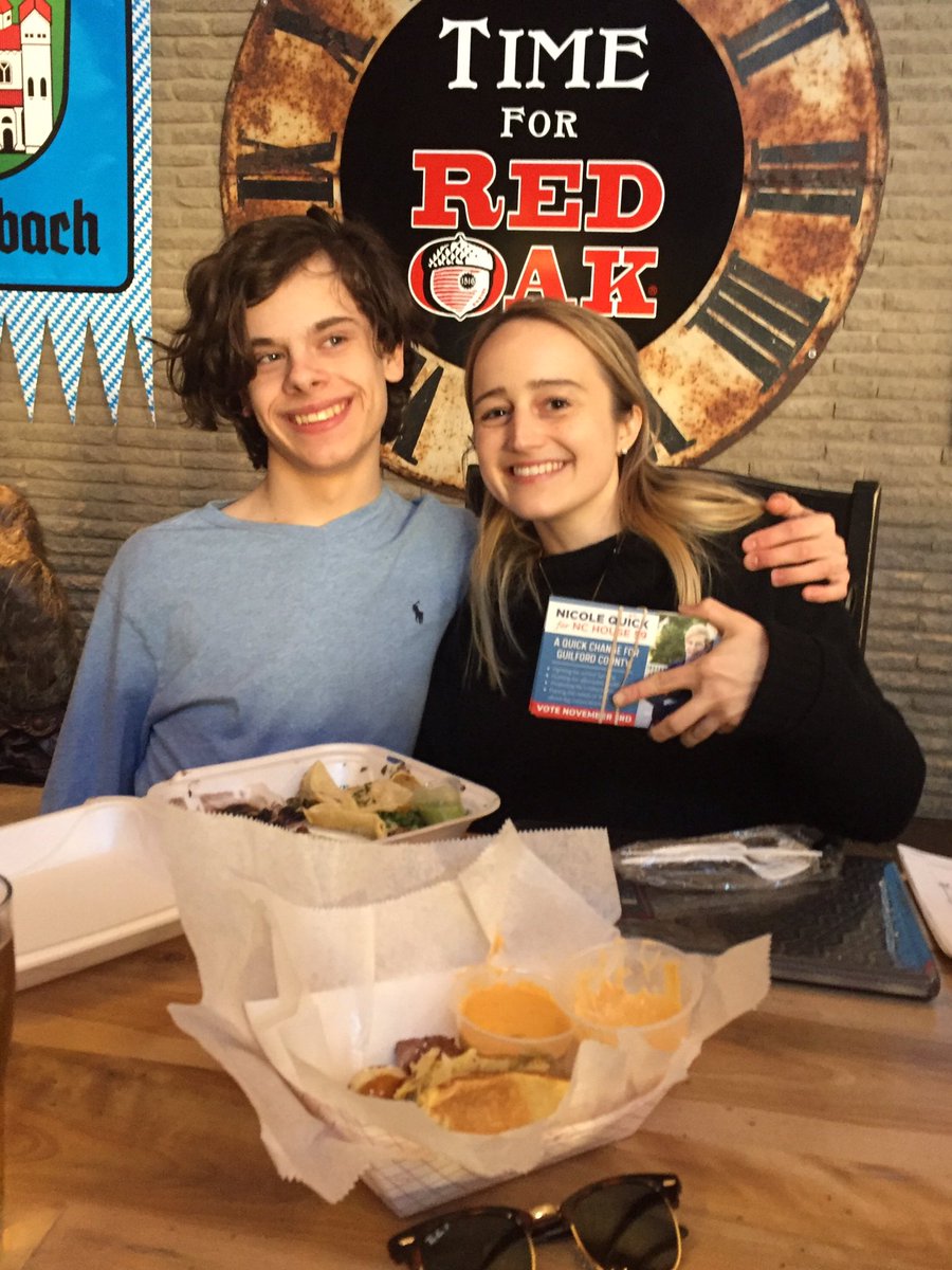 QuickforNC's tweet photo. It was a bit chilly, but we met some great folks while canvassing out in Whitsett today, and we finished up the day at Red Oak Brewery. #AQuickFixForNC #TakeTheMajority #CountyToCounty https://t.co/HoOTTBVdJN