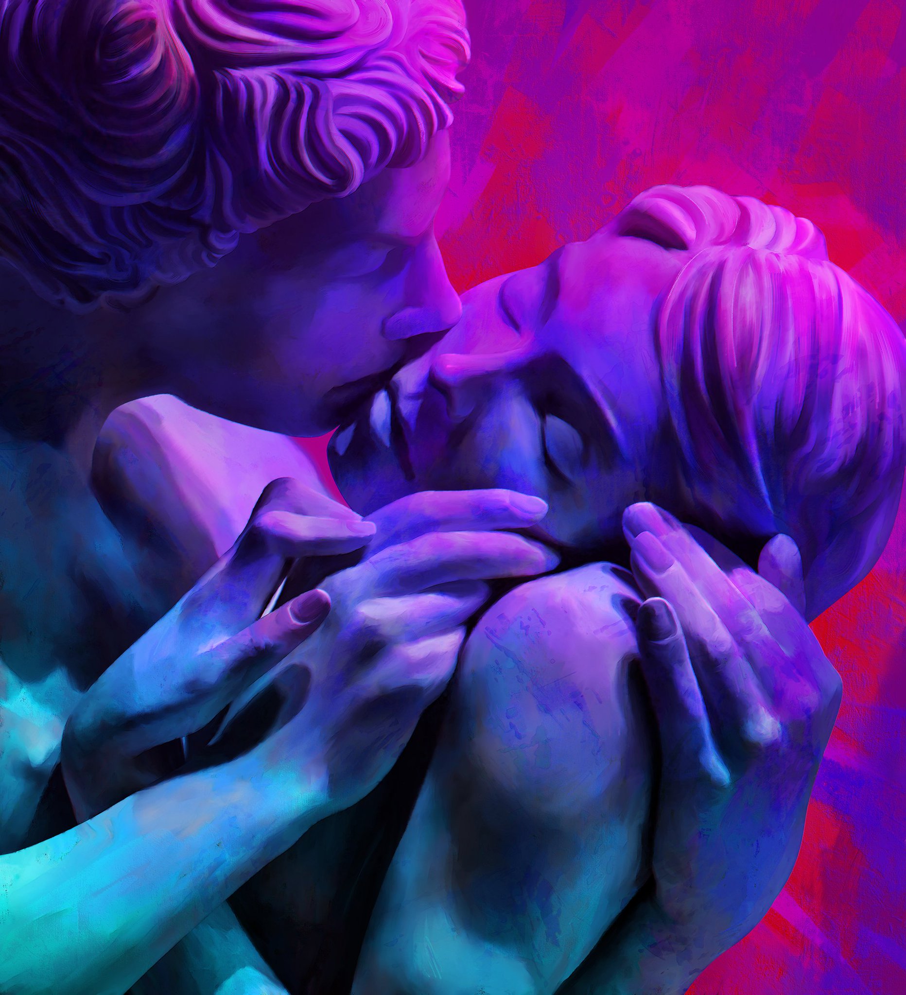 PHAZED na Twitterze: "#kiss #aesthetic #vaporwave #love #digitalart ht...