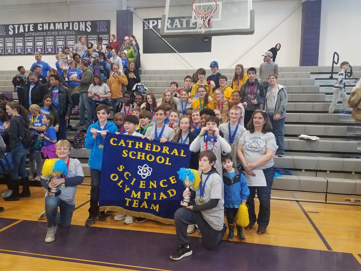 SHCScience_78's tweet photo. Cathedral School Science Olympiad Teams compete at Durham Regional Science Olympiad  Varsity 3rd and JV first in their divisions.
#wearecathedralpk8
@wearecathedralpk8 https://t.co/LqEzgMwfc0