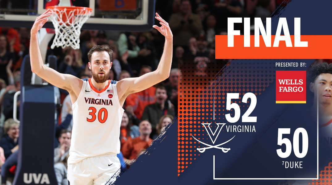 𝙒𝘼𝙃𝙊𝙊𝙒𝘼
<a href="/UVAMensHoops/">Virginia Men's Basketball</a> takes down Duke!!!
#GoHoos | #Wahoowa 🔶🔷