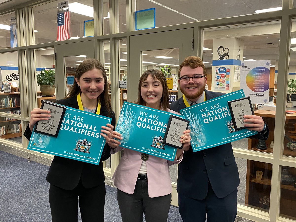 We’re taking these three to nationals! Congratulations to Shawn and Lauren for their 1st place finish in DUO and Maddox for her 3rd place finish in oratory. #NPSpanthers #GotToAlbuquerque