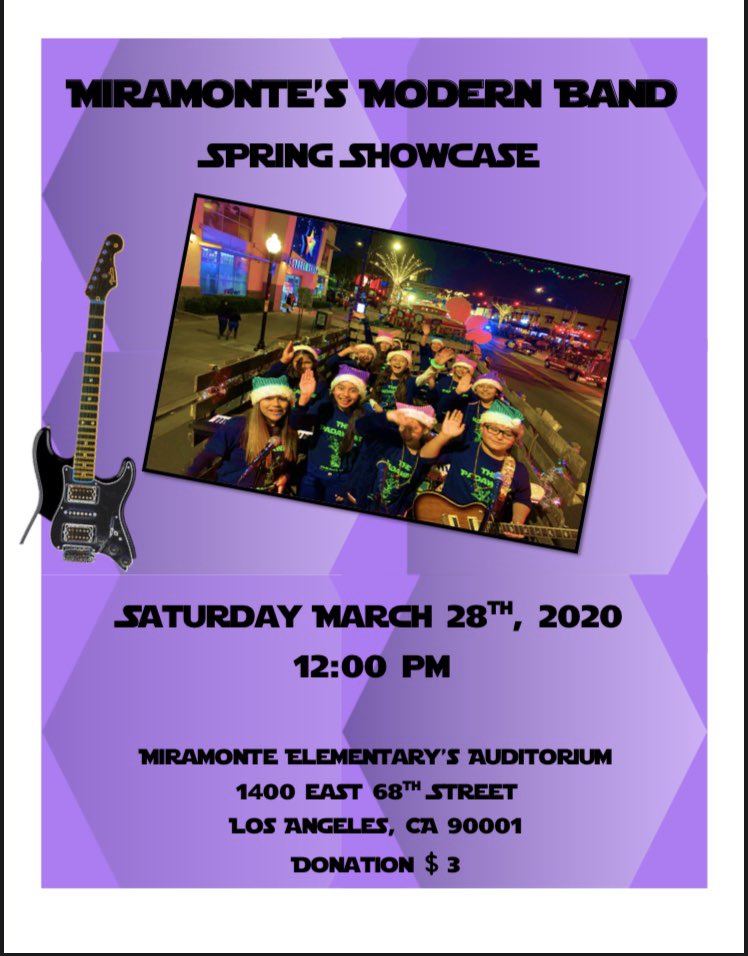 Miramonte’s Modern Band getting ready for their upcoming Spring Concert. Please join us on a day filled with great music. <a href="/LASchools/">Los Angeles Unified</a> @LAUSDLDSouth <a href="/CaArtsEd/">California Arts Education</a> @richardvladovic