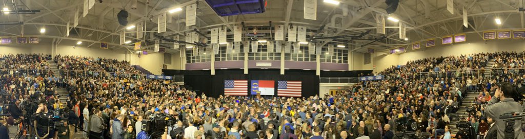 DJJudd's tweet photo. Pete Buttigieg in Raleigh, NC tonight for a Get Out the Vote Rally, ahead of Super Tuesday, when 14 states and one territory will hold primary elections. https://t.co/mNM6BASWog