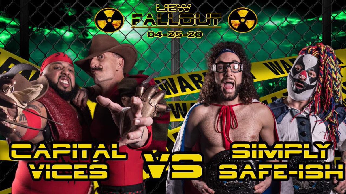 United Elite Wrestling family, it appears this rivalry is just heating up. Capital Vices are not done with the UEW Tag Team Champions Simply Safe-ish and are hungry for the top spot!! Will Capital Vices claim victory or will Livid and Wes retain??? Find out 4/25/2020!!! #FALLOUT