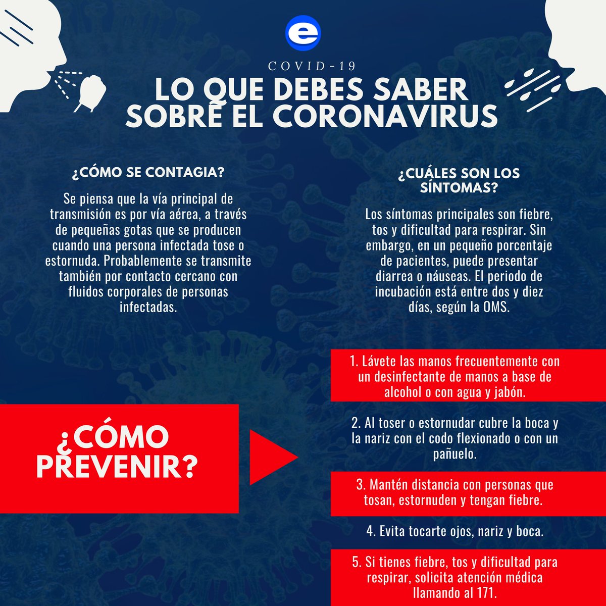 Expresoec's tweet photo. Sobre el #coronavirusecuador te dejamos algunas recomendaciones que no debes pasar por alto ⬇️ https://t.co/HuAPTRBpnJ