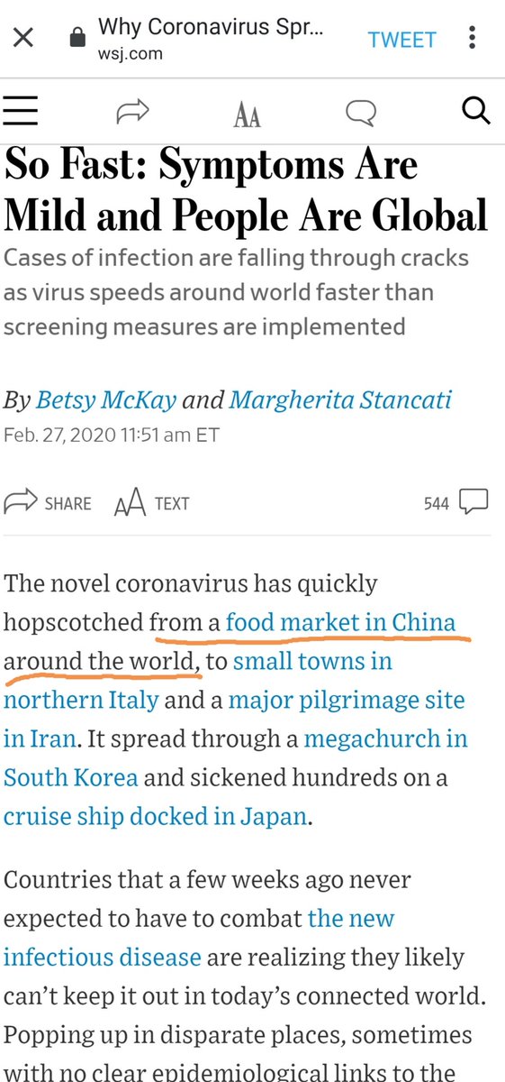 Why  China is still thought to be original place for novel corona virus?  What a pity for this kind of freedom of the press？