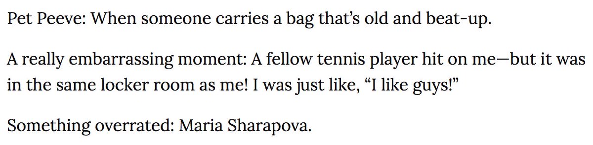 Not including the 2007 free association interview that Serena did with People Magazine, in which she named her opponent as "something overrated".