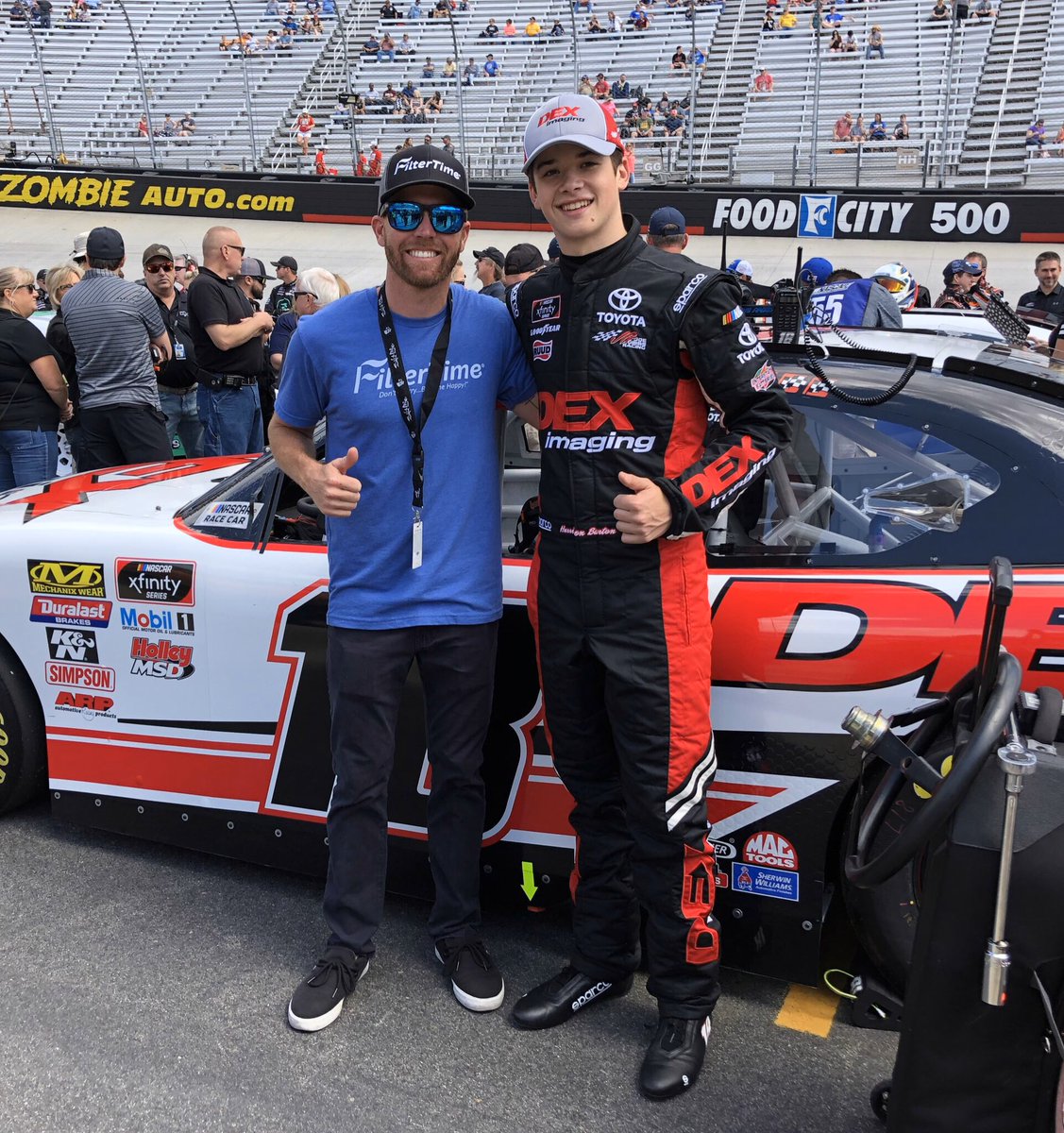BlakeKochRacing's tweet photo. Wasn’t long ago this guy @HBurtonRacing made his @XfinityRacing debut and today he parked it in Victory Lane!! 🏆 https://t.co/35QuNmXDfU