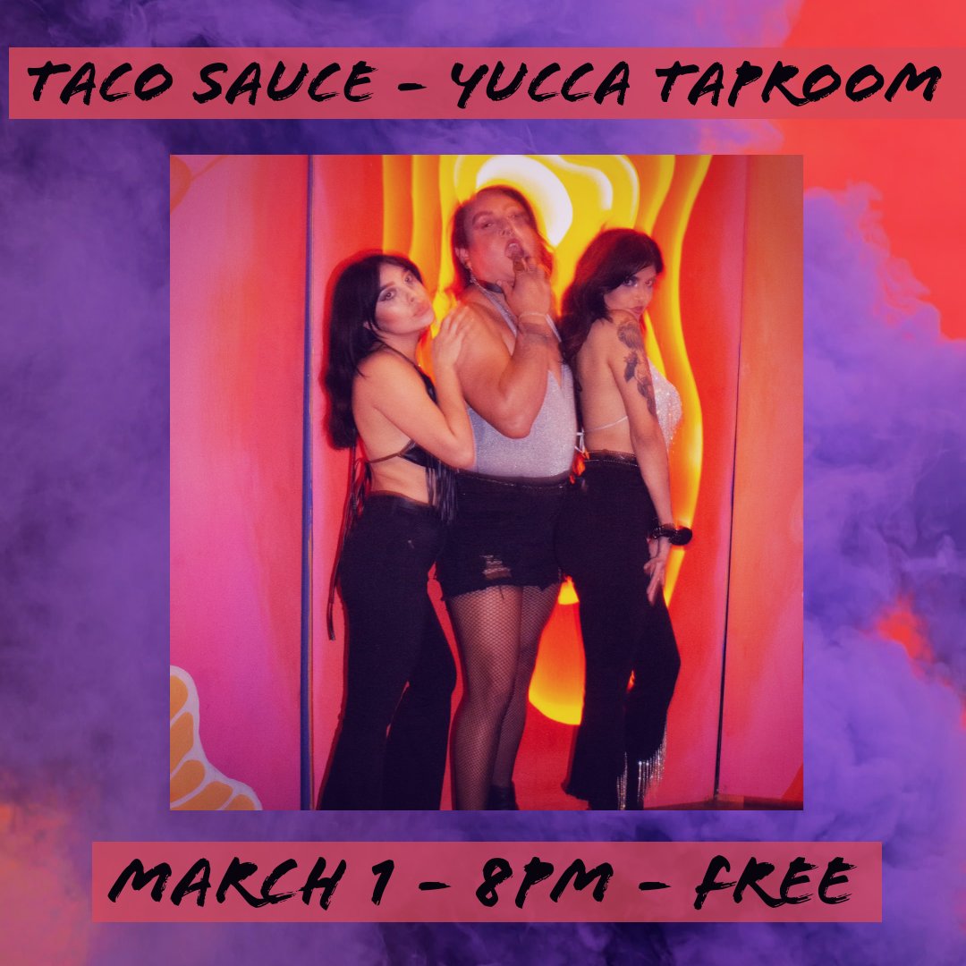 We're playing <a href="/Yuccataproom/">Yucca Tap Room</a> Tempe tomorrow! With Madaline and Miles to Nowhere #tacosauce #kickrockstour