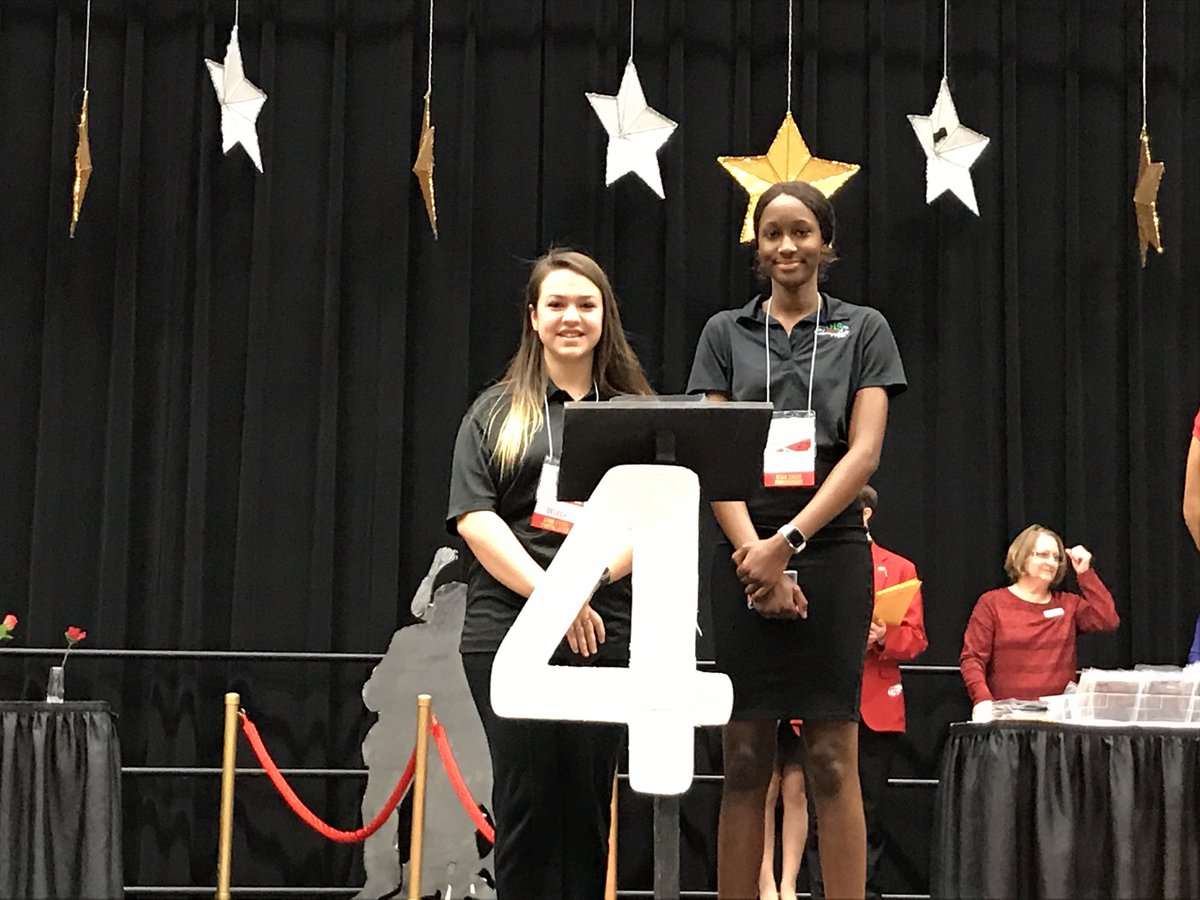 AzleFccla's tweet photo. AzleFCCLA members Houraye Niang and Érica Horning place 4th at Region II and advance to State in Culinary Arts! https://t.co/3SCNEX5oCq