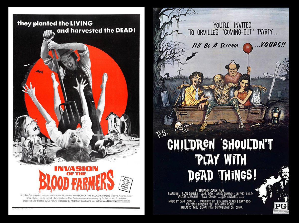 The Weird Cineclub of the Diabolical Dr.Carelli Presents Invasion of the Blood Farmers(E.Adlum,1972) and Children Shoudn't Play with Dead Things(B.Clark,1972):A not so bad doublebill from theRoaringSeventies. @PopHorrorNews @PromoteHorror @MrHorror @ThisIsHorror @PromotionHorror