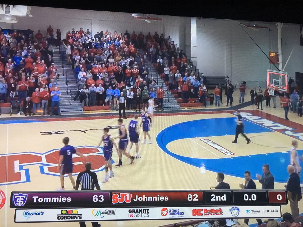 JClubSJU's tweet photo. 🏆 No doubt about the 2019-20 MIAC champs. Back-to-back MIAC playoff championships for Coach Pat and @SJU_Basketball. 🏆 #GoJohnnies https://t.co/8J4aTF9SiG