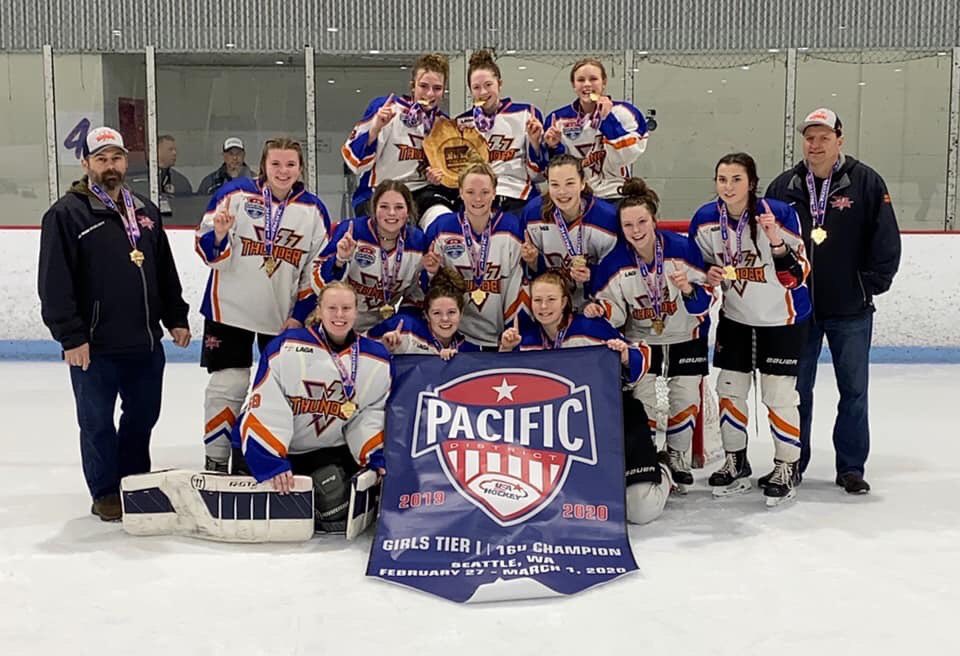 907hockey's tweet photo. 16U Tier I 2020 Pacific District Champs - Valley Thunder 💪🏻🏒💪🏻 https://t.co/TZcGnTxSnq