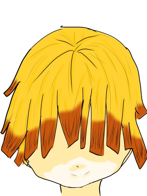 キリンさんがTwitterに投稿した我妻善逸(鬼滅の刃)のイラスト。