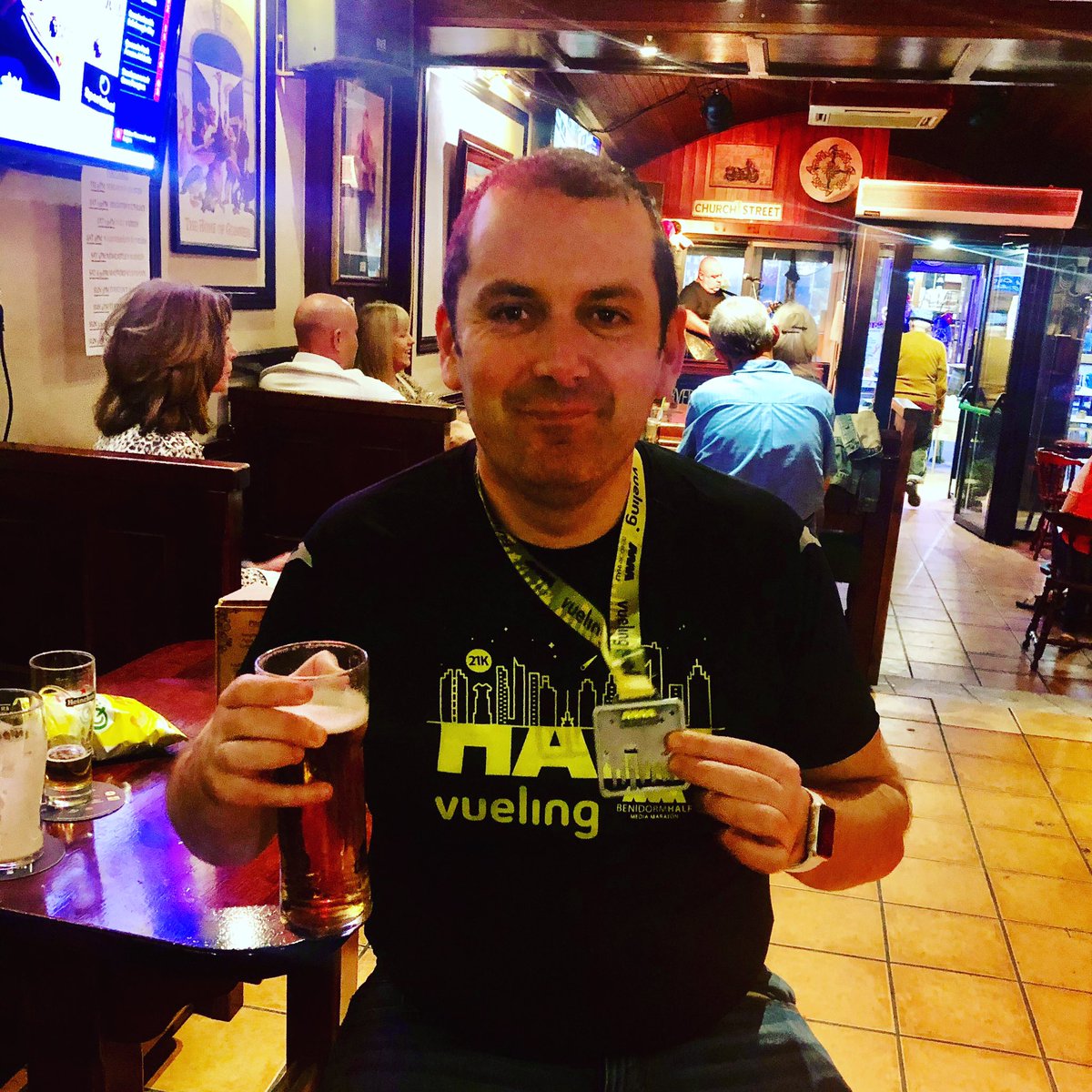 desoldham's tweet photo. Yes @BenidormHalf! Recovery from op and injury but still got the bling to show for it! Hardest one yet, slog, turgid and slowest one yet... but I still love it! #justDOingit
#DO1mile #DOrunningChallenge #DOrunning https://t.co/gWzFqj88po