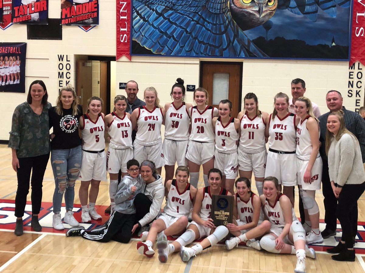 SlingerSwish's tweet photo. The Lady Owls take the win over Grafton and are Regional Champs‼️ Scoring: @anna_breuer_5 13 @SamanthaGueller 9 @mallory_hoitink 9 @kacey_ott 6 @kateee311 5 @MaddieRothenho4 2 @ziebell_callie 2 🦉🏀 #family #BelieveInYourTeam https://t.co/Ipls62gdqC