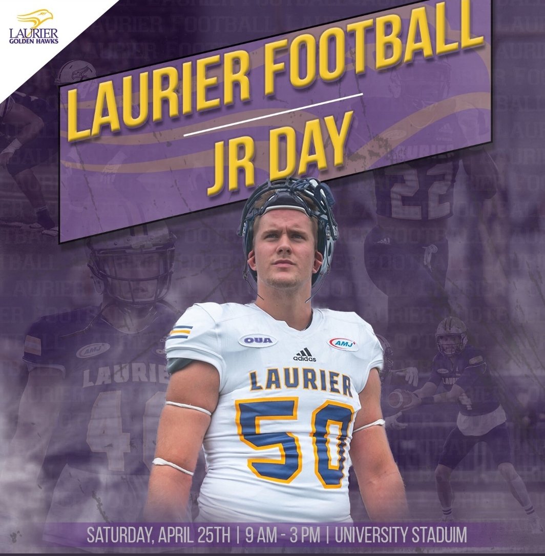 Thank you <a href="/MichaelFaulds/">Michael Faulds</a> and <a href="/LaurierFootball/">Laurier Golden Hawks Football</a> for the invite. Hope to make it. #SoarAbove