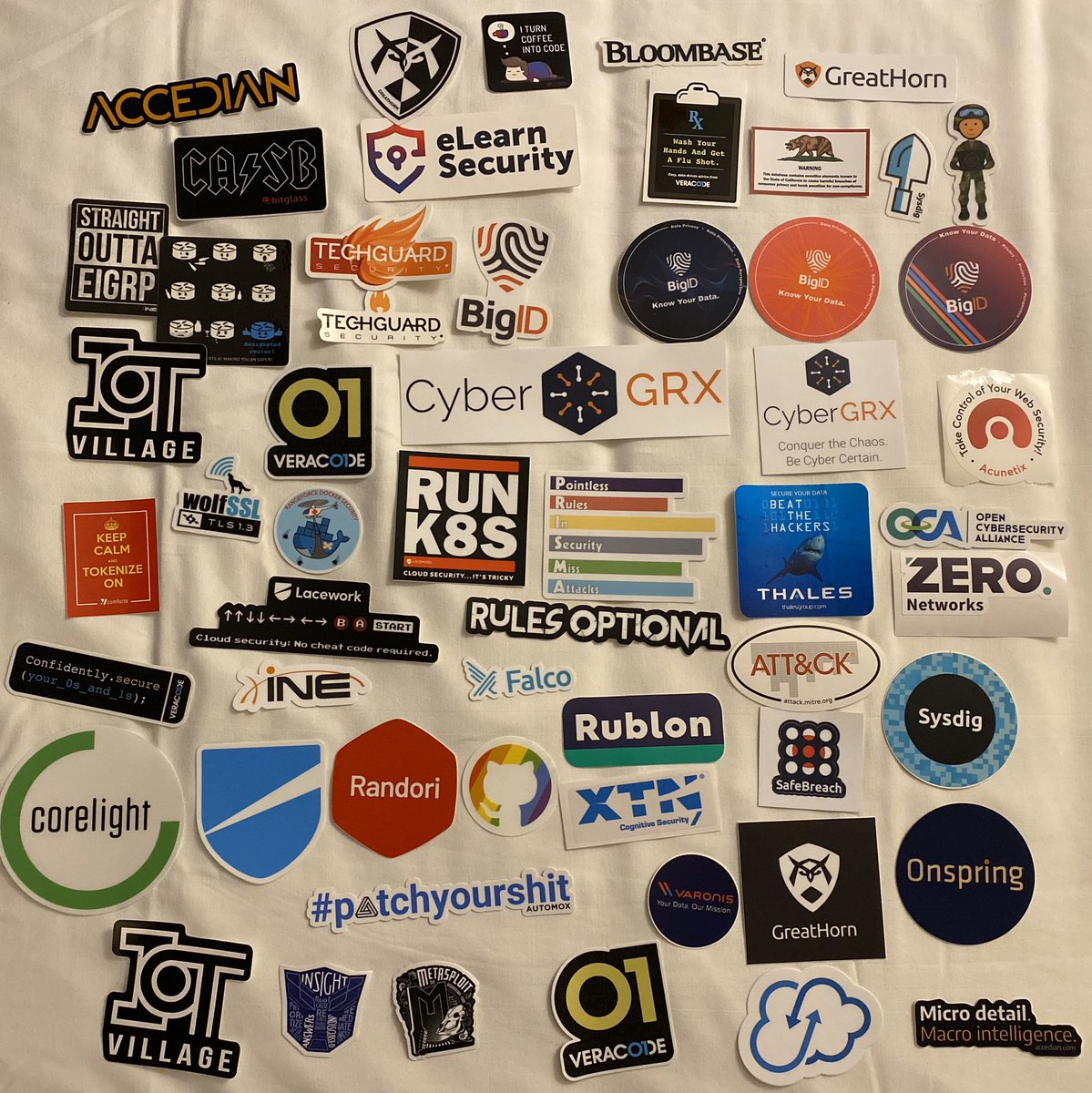 utollwi's tweet photo. As always there were good stickers and bad stickers at #RSAC But it was fun to meet you all #RSAC2020 #DieCutIsAMust #B2B #B2D https://t.co/LFQrgzYGQv