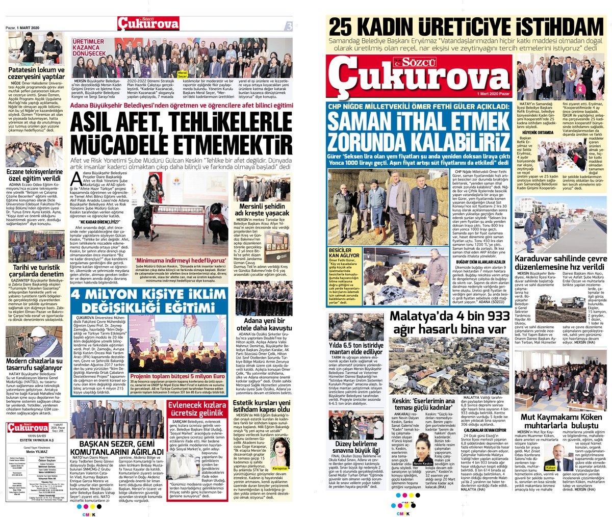 SÖZCÜ GAZETESİ ÇUKUROVA İLAVESİ
