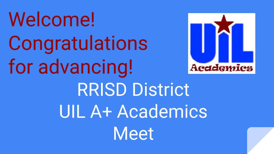 MpedrazaRRISD's tweet photo. Congratulations to the 14 @LME_Lions who advanced and participated at the RRISD UIL District meet today. Thank you to our UIL coordinators @MrSparksLME @katiepyles and our coaches.  Our lions did very well today. @enrichrrisd https://t.co/j2eq4uRS6B