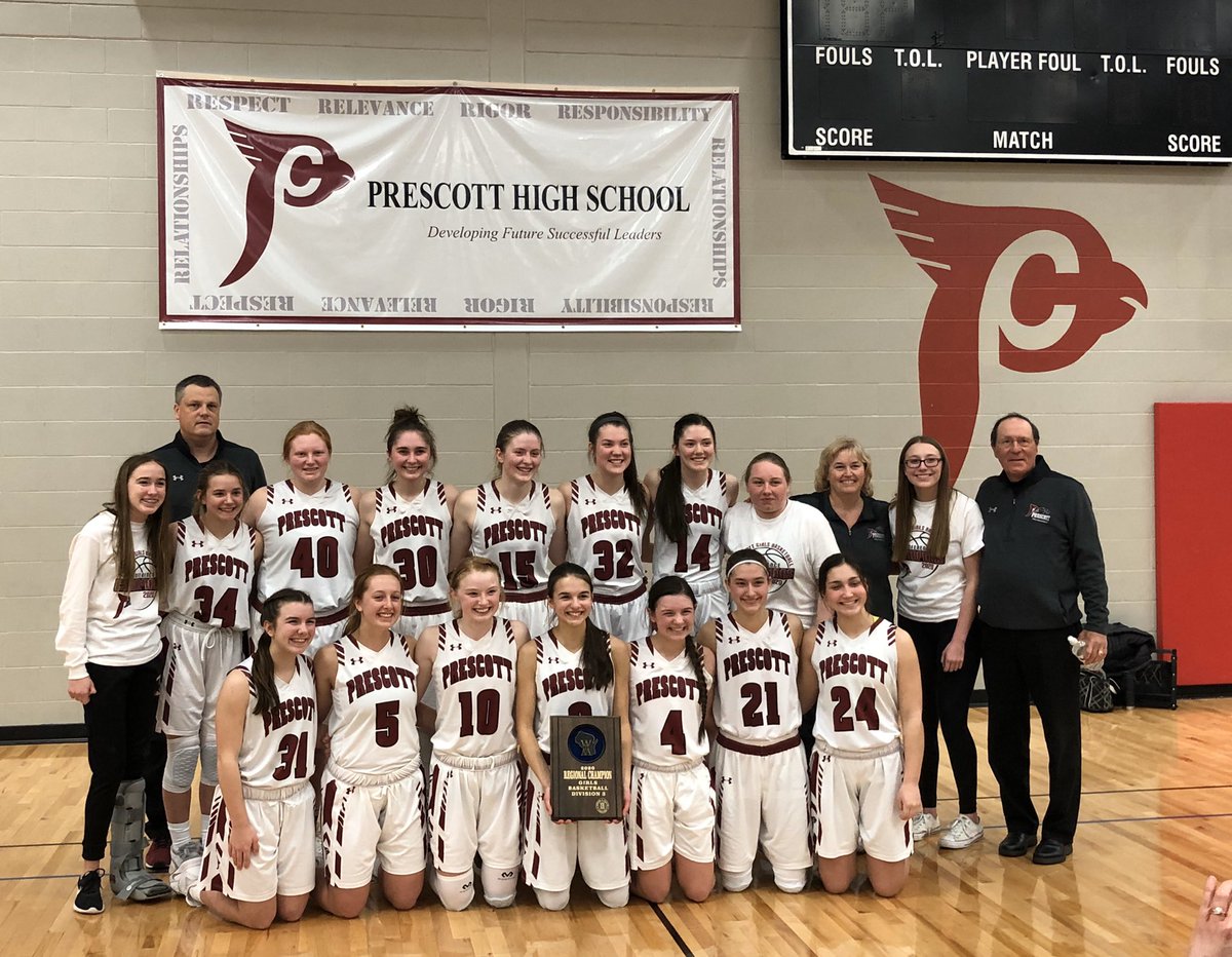 Julie Grabow (@grabow1966) on Twitter photo <a href="/KDWA1460/">KDWA-AM 1460/97.7 FM</a> <a href="/PrescottGBB/">Prescott Girls Basketball</a> <a href="/Prescott_AD/">Matt Smith</a> <a href="/MBCupdate/">MBC Update</a> Congratulations Prescott!!! Division 3 Regional Champions!
On to Altoona on Thursday!! <a href="/KDWA1460/">KDWA-AM 1460/97.7 FM</a> <a href="/PrescottGBB/">Prescott Girls Basketball</a> <a href="/Prescott_AD/">Matt Smith</a> <a href="/MBCupdate/">MBC Update</a> Congratulations Prescott!!! Division 3 Regional Champions!
On to Altoona on Thursday!!