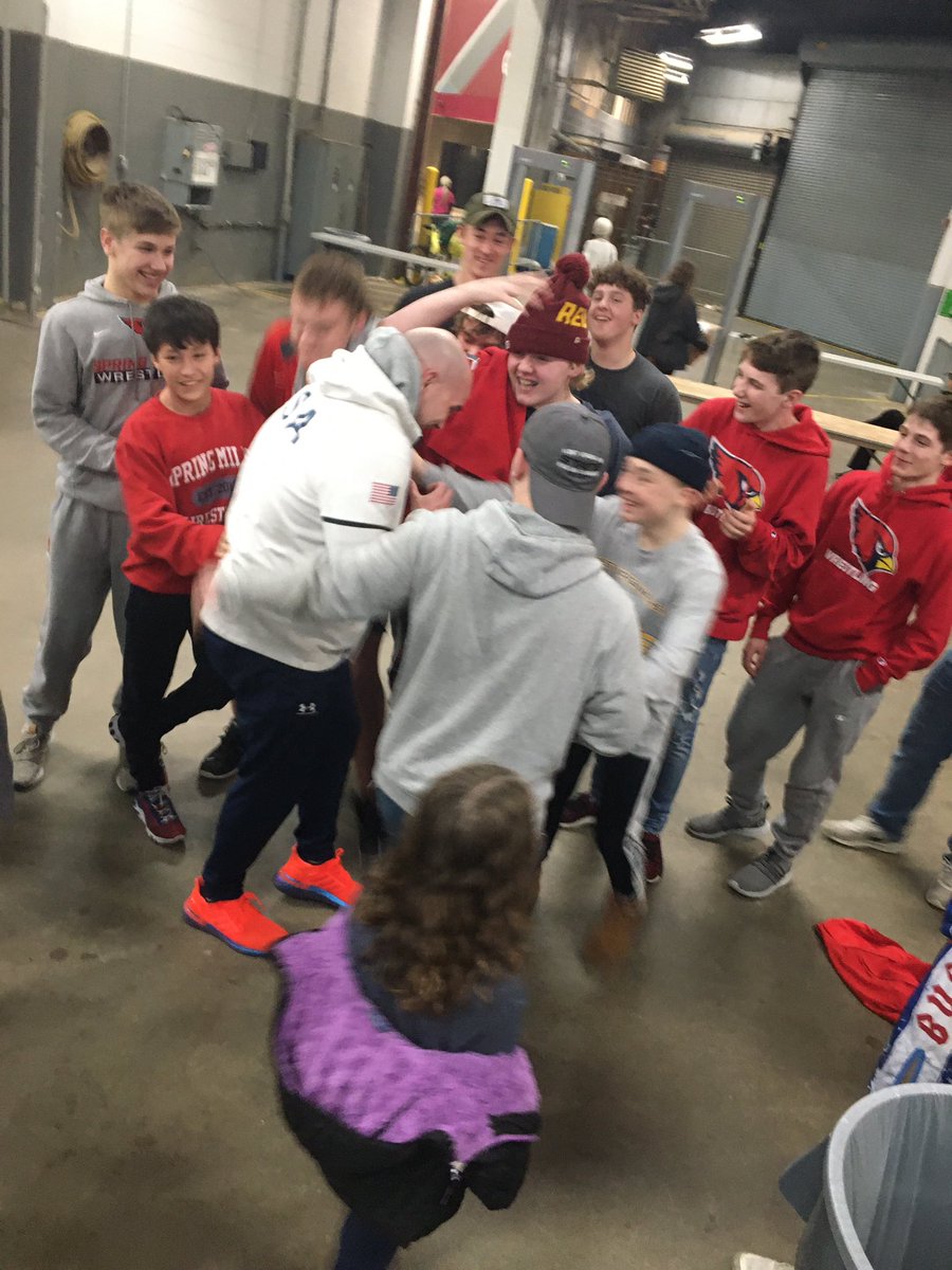 So proud of this group of young men and coaches. Two years ago, 6 qualifiers, this year 12 qualifiers 6 place finishers! Cards score 100.5 points and finish 7th in the state.#wearespringmills