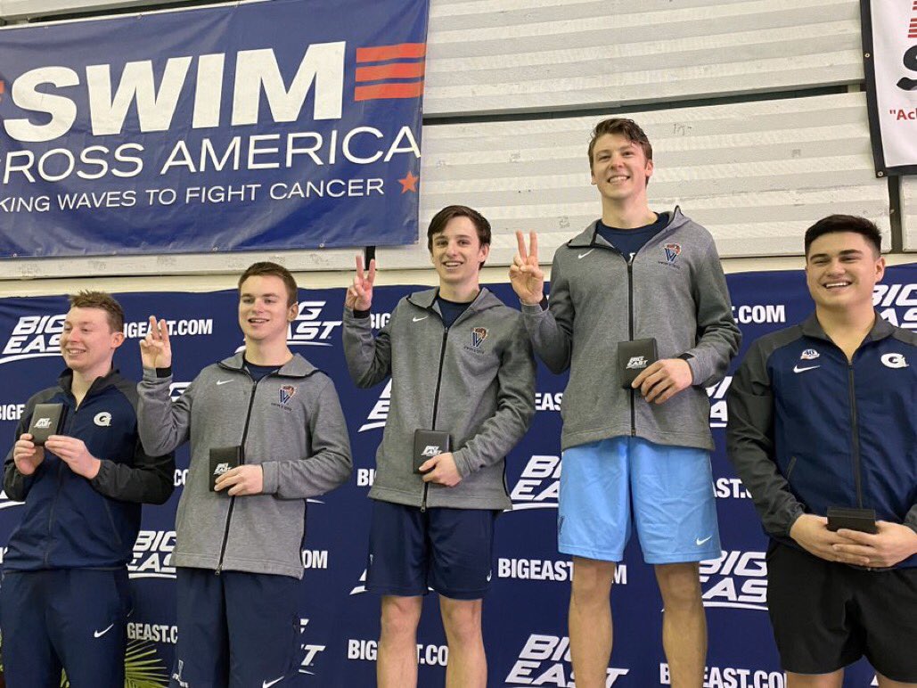 RaidersSwimDive's tweet photo. Congrats to Team Alumni member 💜💛☠️🏊🏼‍♂️⭐️ Michael Perra @m_perra for winning the 1 meter and the 3 meter diving events at the Big East Championships!  Nice work Michael!! @CDH_Raiders https://t.co/bmNDjFMUCq