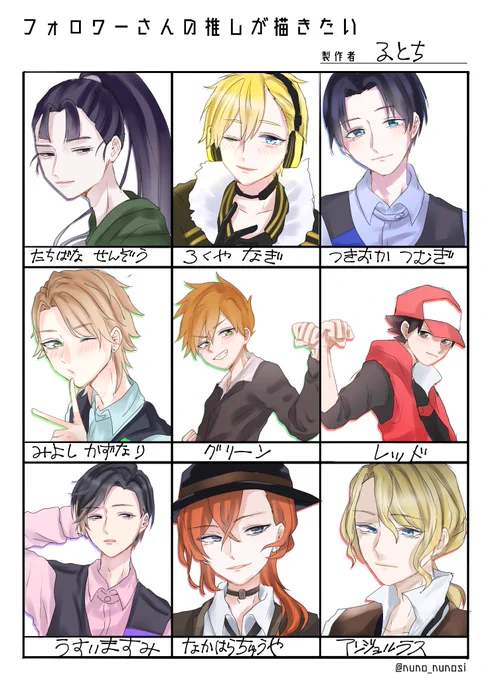 #フォロワーさんの推しが描きたい 
やっっっとできましたー!!!!!
リプくれた方ありがとうございました!!!!!!!!! 