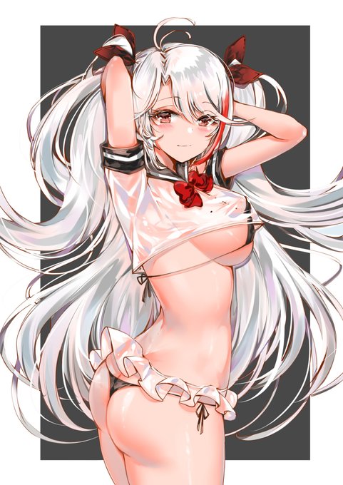 プリンツ・オイゲン #プリンツ・オイゲン #プリンツ・オイゲン(アズールレーン) #アズールレーン #極上の乳 #巨乳 #腋 #魅惑のふともも #横乳 #尻 #極上の女体 https://t.co/8f6fA3ABZw 